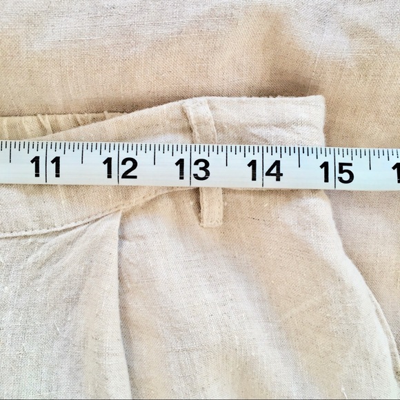 Mango Beige Linen Pants with Front Button Closure - Picture 7 of 8